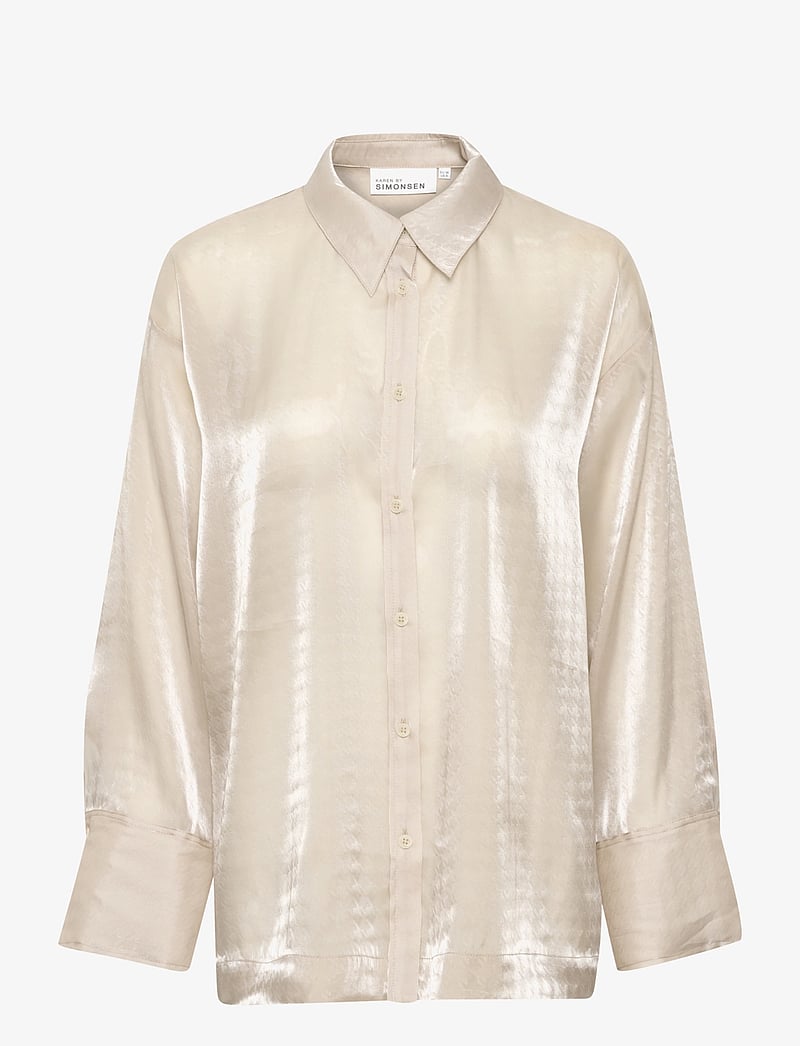 Karen By Simonsen - KBRafaella Shirt - långärmade skjortor - simply taupe - 1