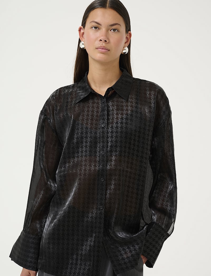 Karen By Simonsen - KBRafaella Shirt - långärmade skjortor - simply taupe - 0