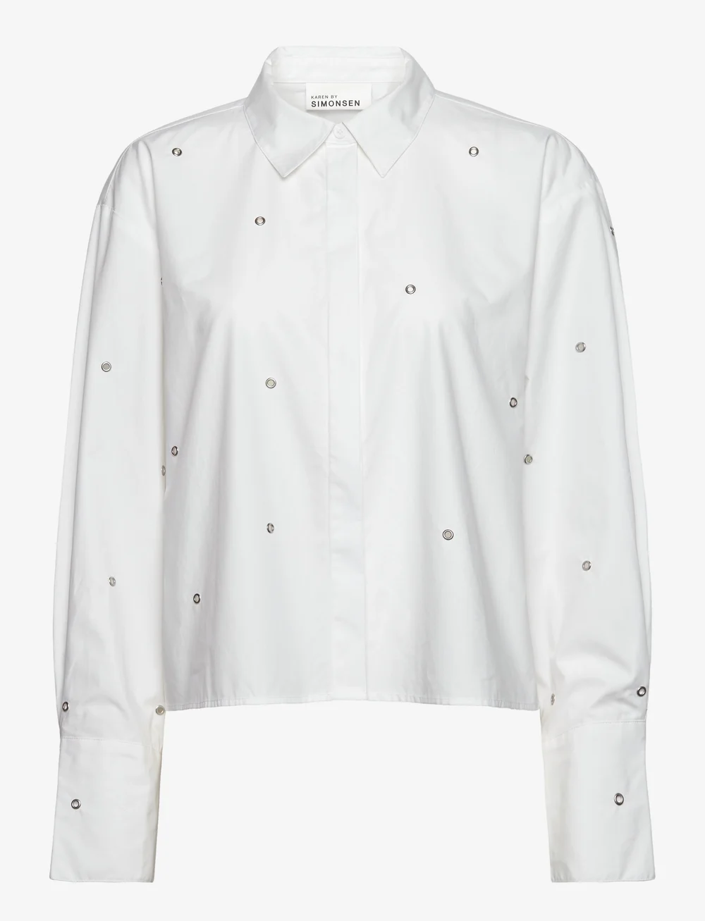 Karen By Simonsen - KBRoysin Short Shirt - koszule z długimi rękawami - bright white - 1