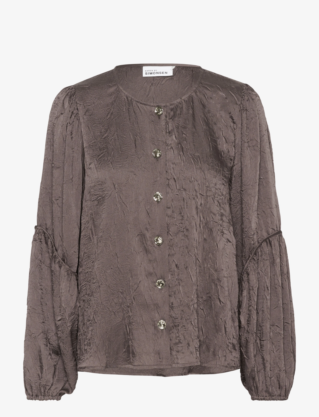 Karen By Simonsen KBRaya Blouse - Riided - PLUM TRUFFLE / brown