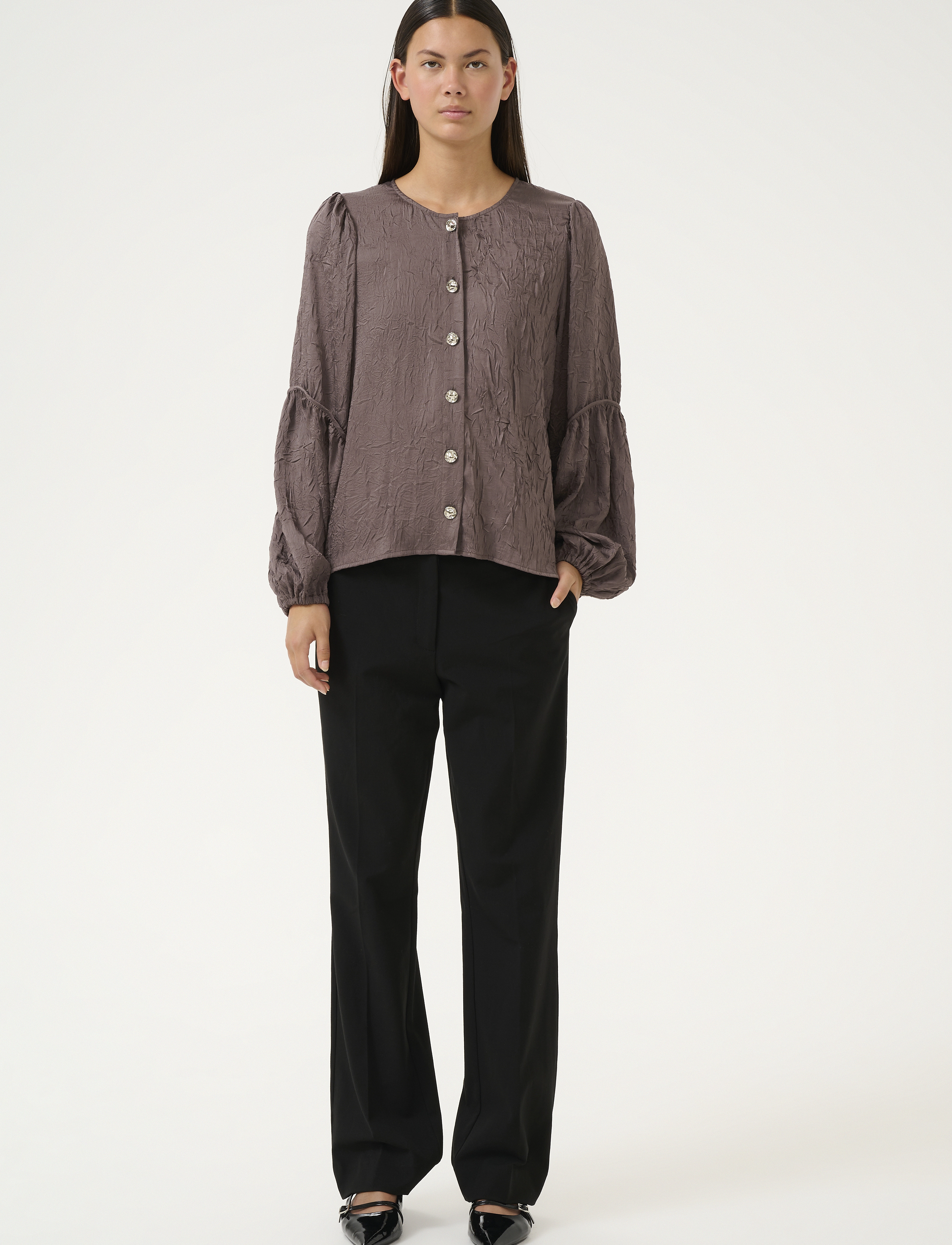 Karen By Simonsen - KBRaya Blouse - langærmede bluser - plum truffle - 3