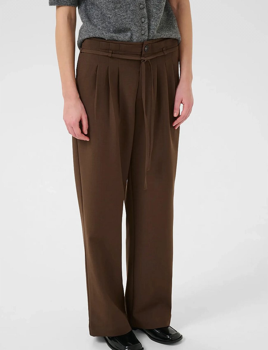 Karen By Simonsen - KBRo Pants - bikses ar platām starām - bracken - 0