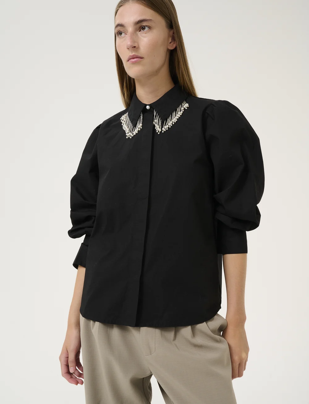 Karen By Simonsen - KBSimone Shirt - langerma skyrtur - meteorite - 0