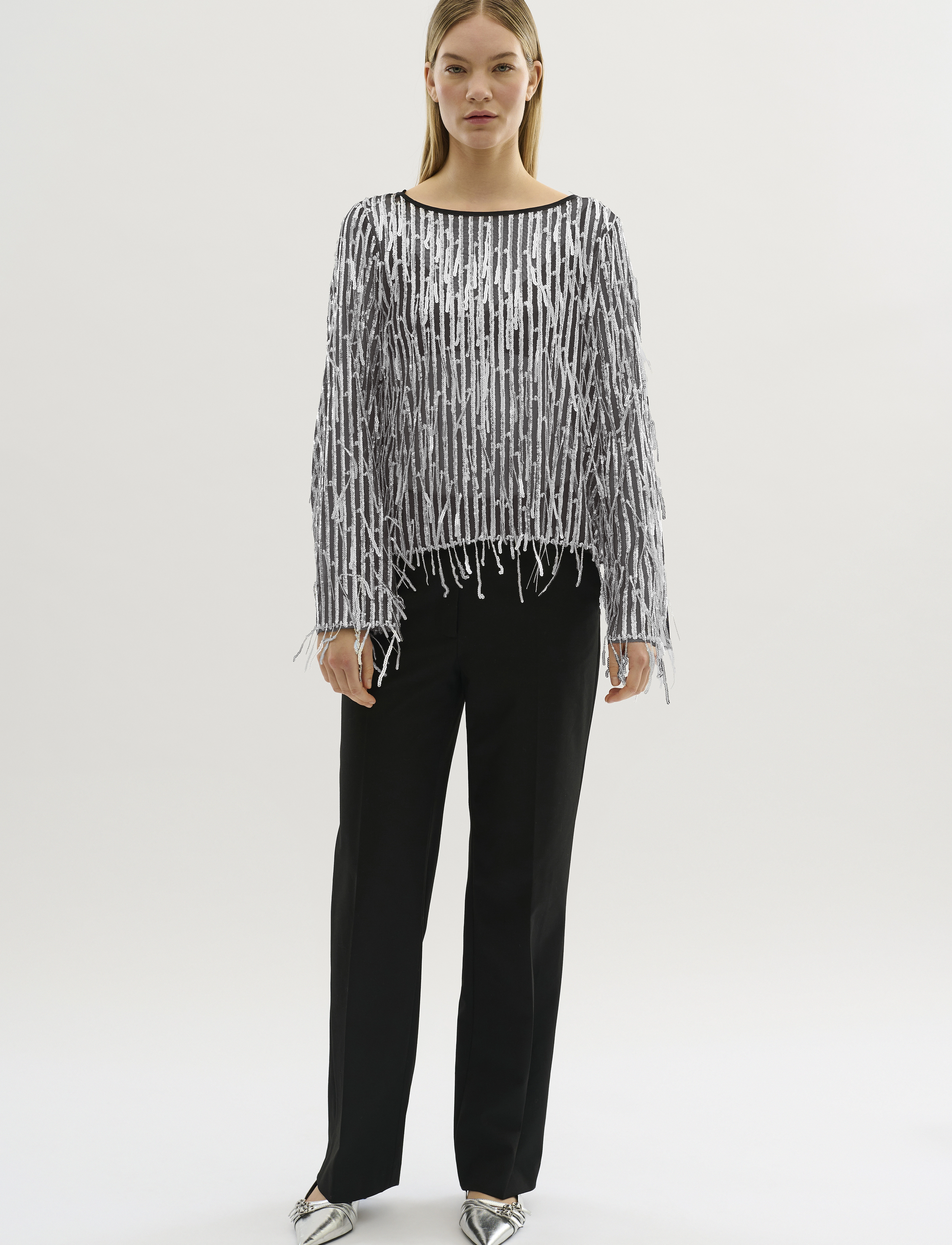 Karen By Simonsen - KBSandie Top - langærmede bluser - silver - 3