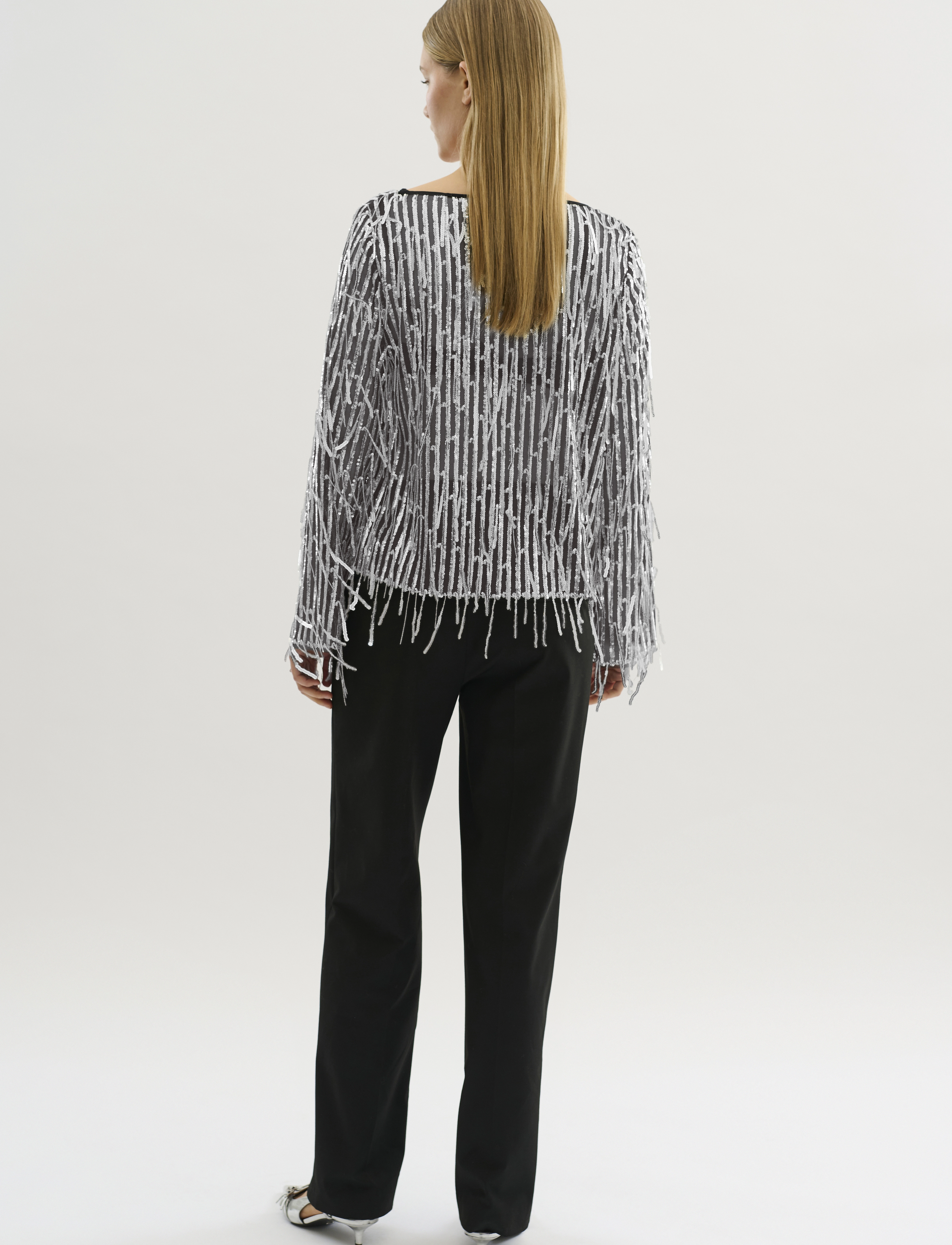 Karen By Simonsen - KBSandie Top - langærmede bluser - silver - 4