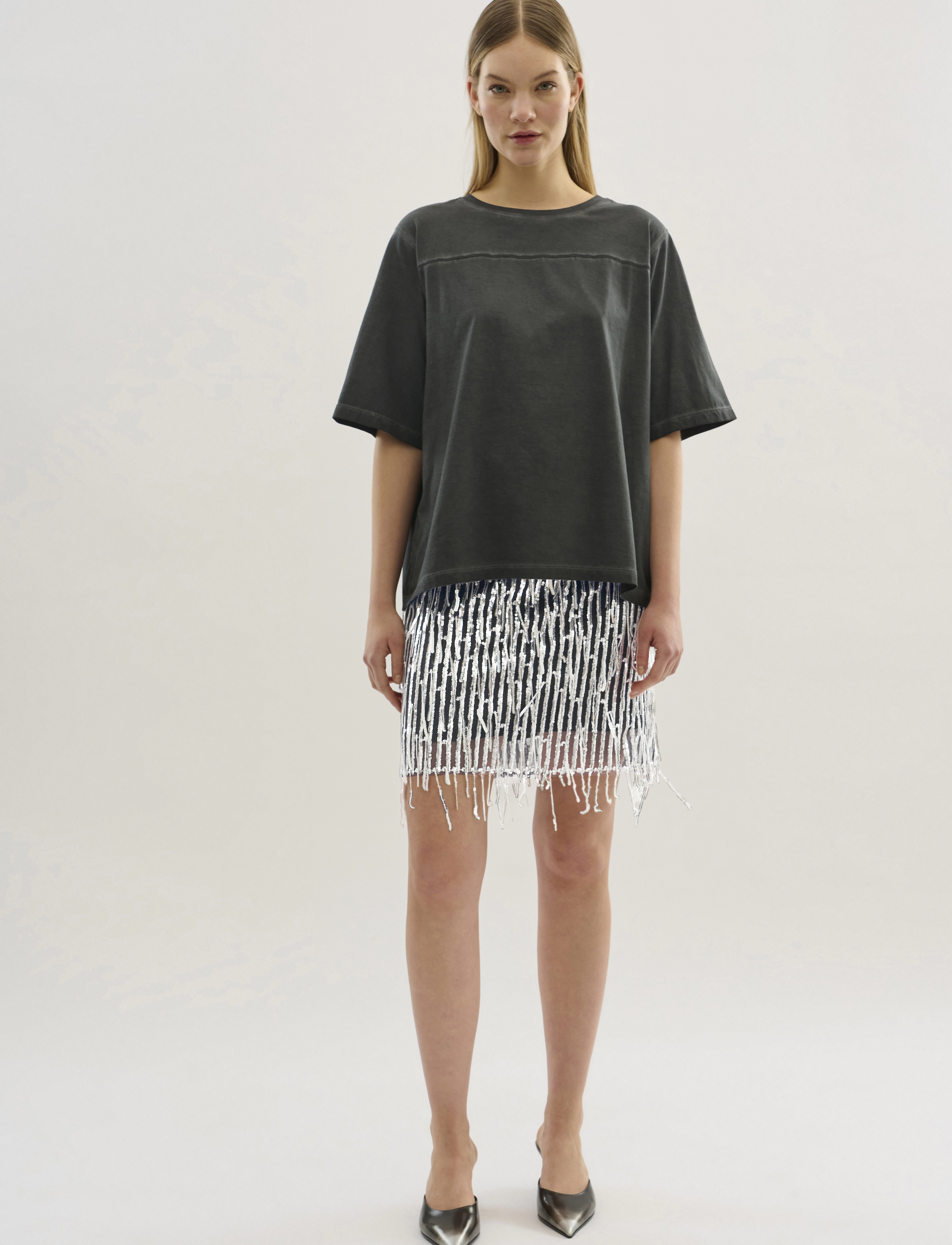 Karen By Simonsen - KBSandie Skirt - korte nederdele - silver - 3