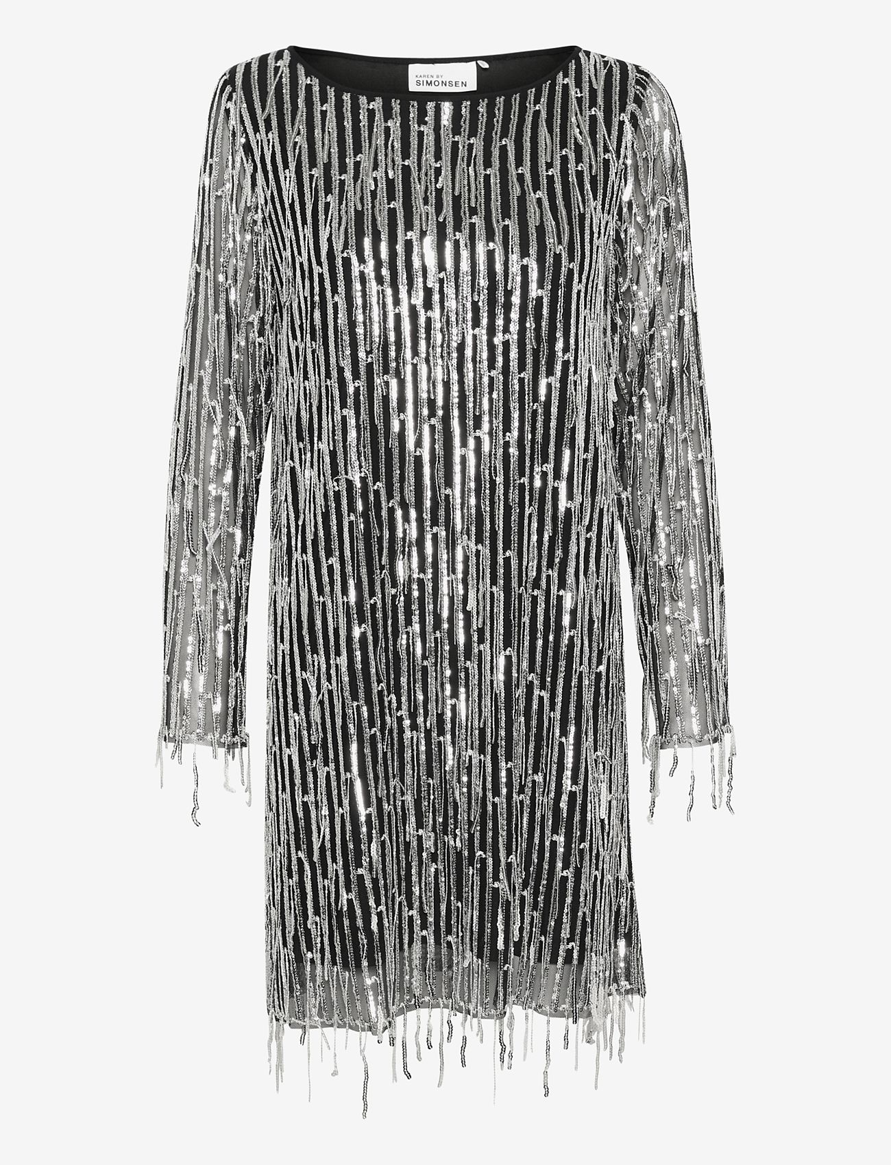 Karen By Simonsen - KBSandie Dress - pailletkjoler - silver - 1