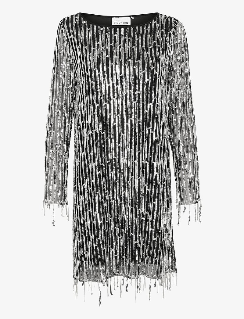 Karen By Simonsen - KBSandie Dress - litterkleidid - silver - 1