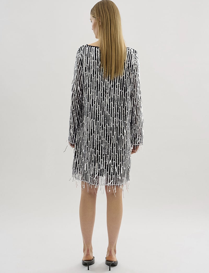 Karen By Simonsen - KBSandie Dress - litterkleidid - silver - 4