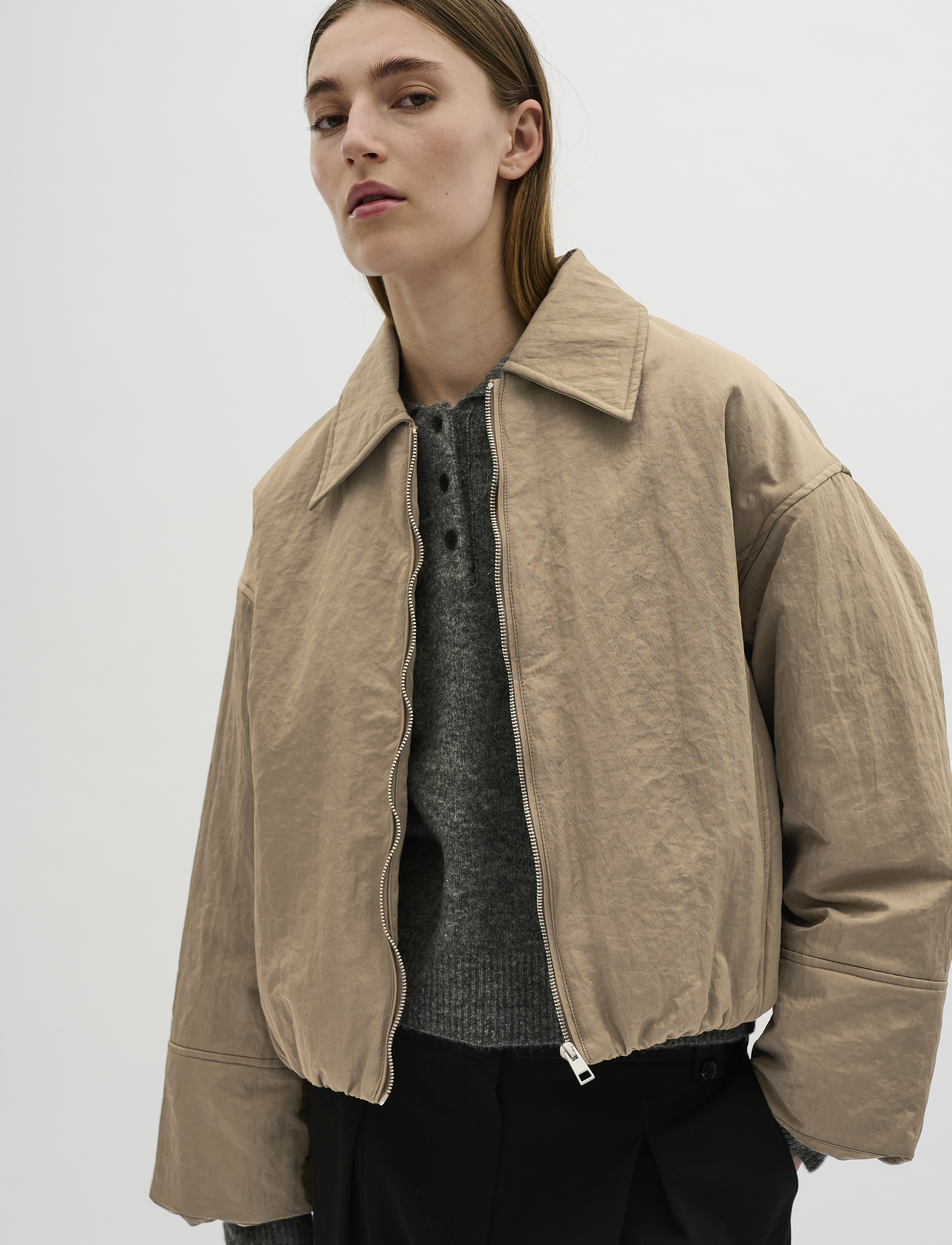 Karen By Simonsen Kbtaia Jacket, Kvinder, Bomberjakke, Beige, Str: 42