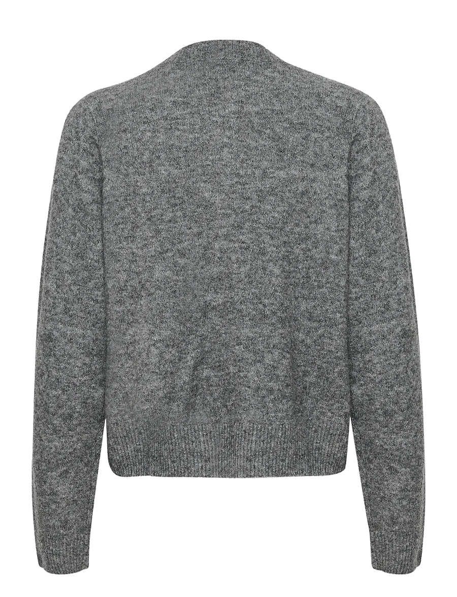 Karen By Simonsen - KBNoabelle Plain Cardigan - kardiganid - opal gray melange - 2