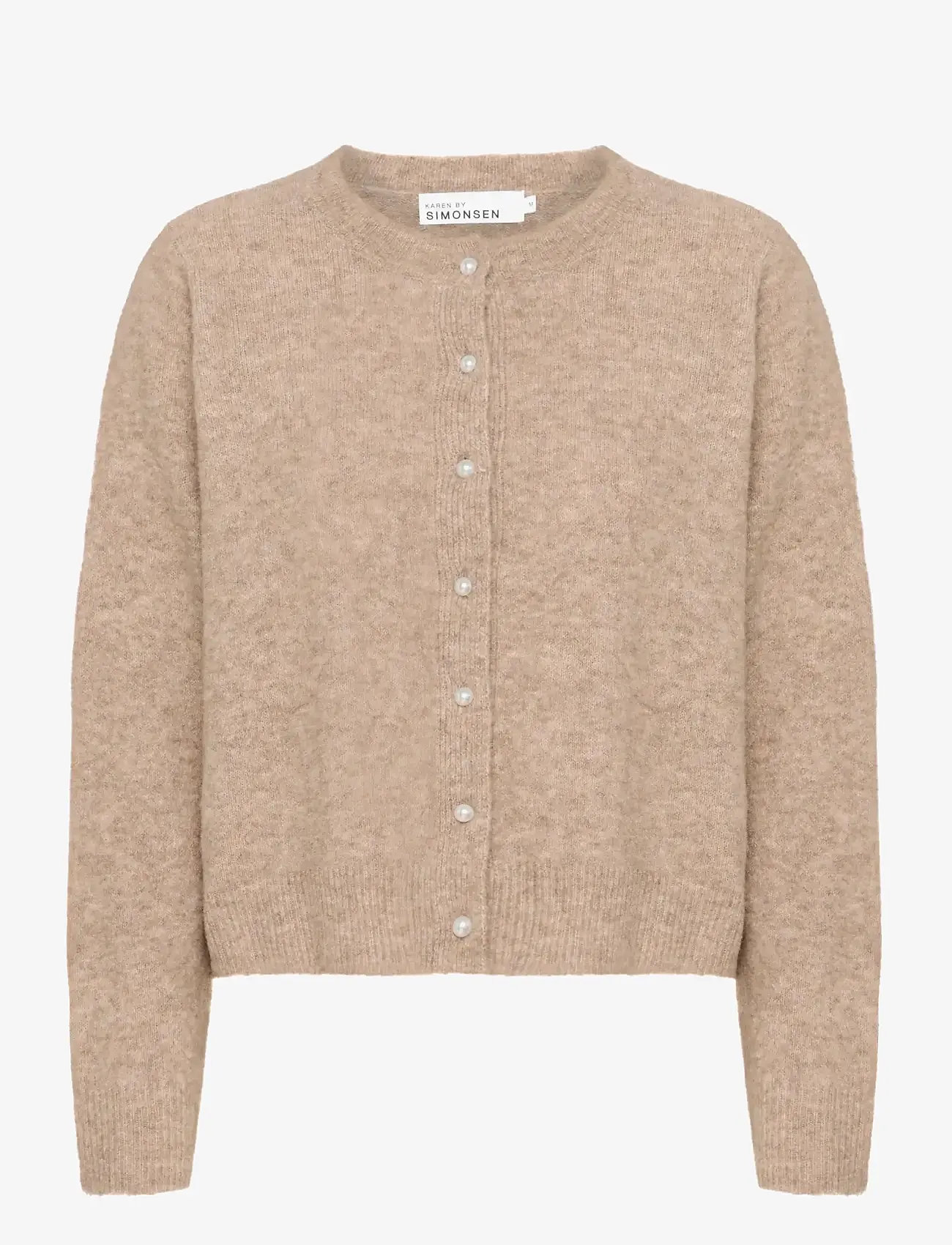Karen By Simonsen - KBNoabelle Plain Cardigan - cardigans - walnut - 1