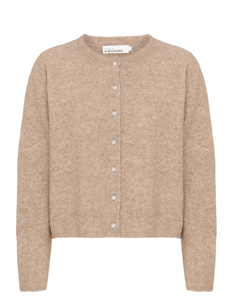 Karen By Simonsen - KBNoabelle Plain Cardigan - kardiganid - walnut - 1