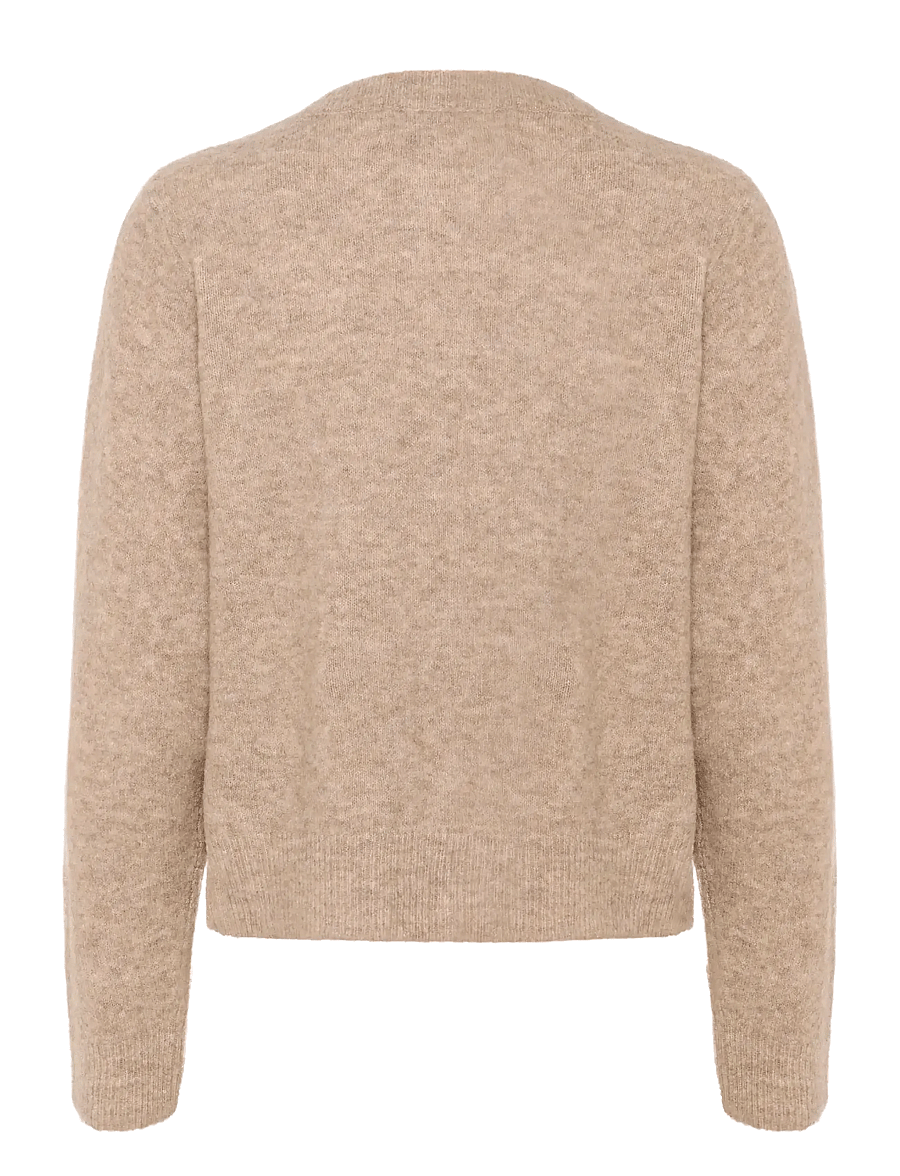 Karen By Simonsen - KBNoabelle Plain Cardigan - kardiganid - walnut - 2