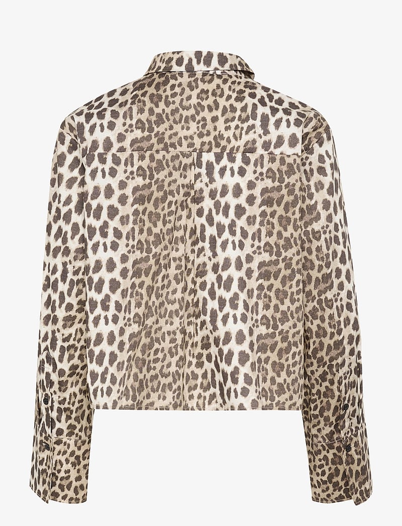 Karen By Simonsen - KBUlrike Shirt - langärmlige hemden - ulrike print - simply taupe - 2