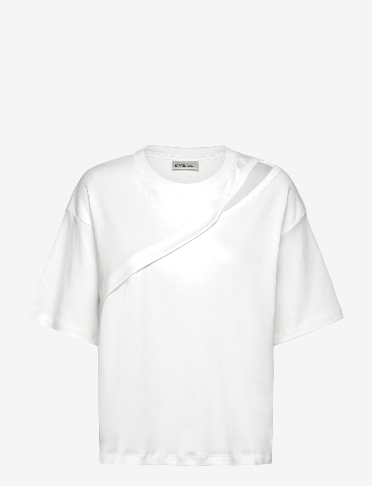 Karen By Simonsen - KBRenee Hole Tee - t-shirts - bright white - 1