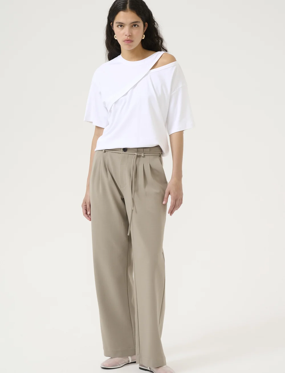 Karen By Simonsen - KBRenee Hole Tee - t-shirts - bright white - 3