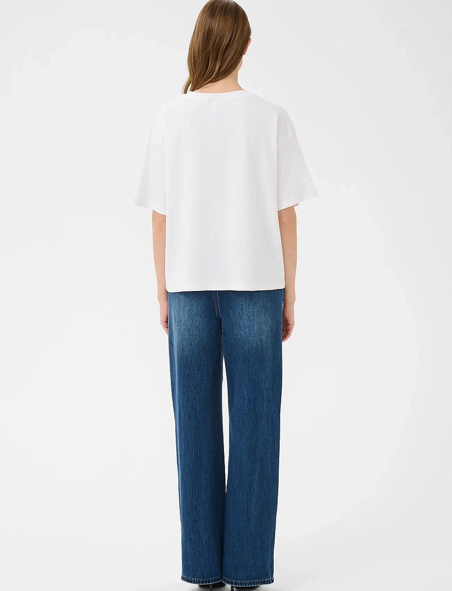 Karen By Simonsen - KBRenee Hole Tee - t-shirts - bright white - 4