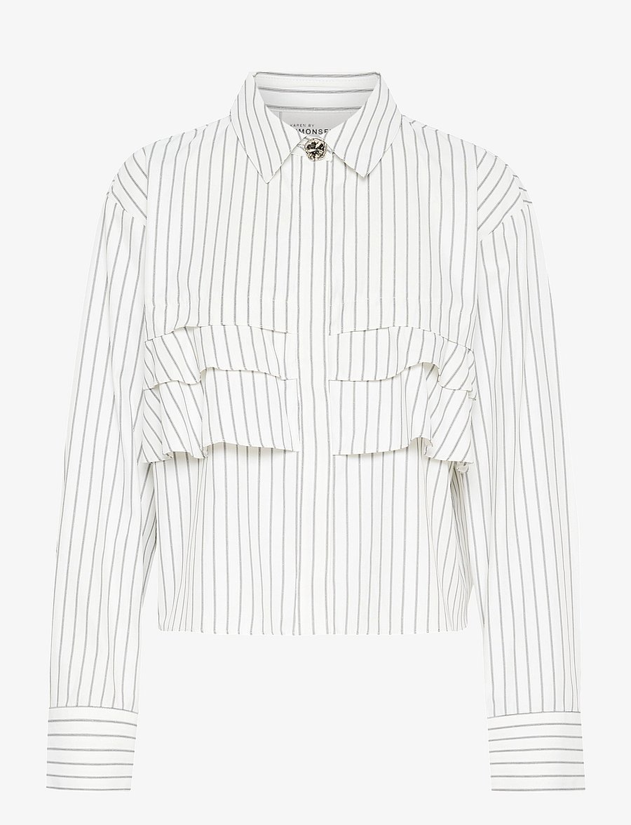 Karen By Simonsen - KBUda Nilla Shirt - krekli ar garām piedurknēm - bright white - 1