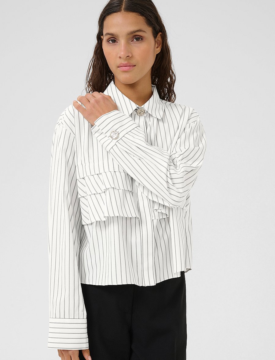 Karen By Simonsen - KBUda Nilla Shirt - krekli ar garām piedurknēm - bright white - 0