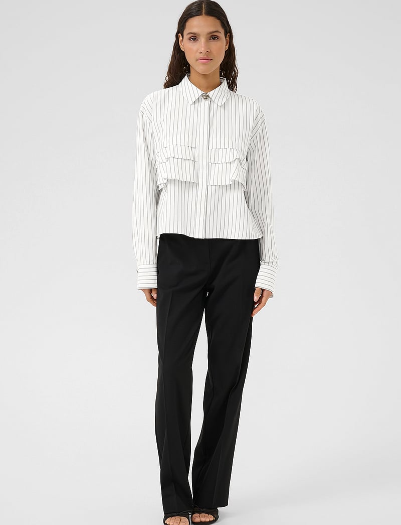 Karen By Simonsen - KBUda Nilla Shirt - langärmlige hemden - bright white - 3