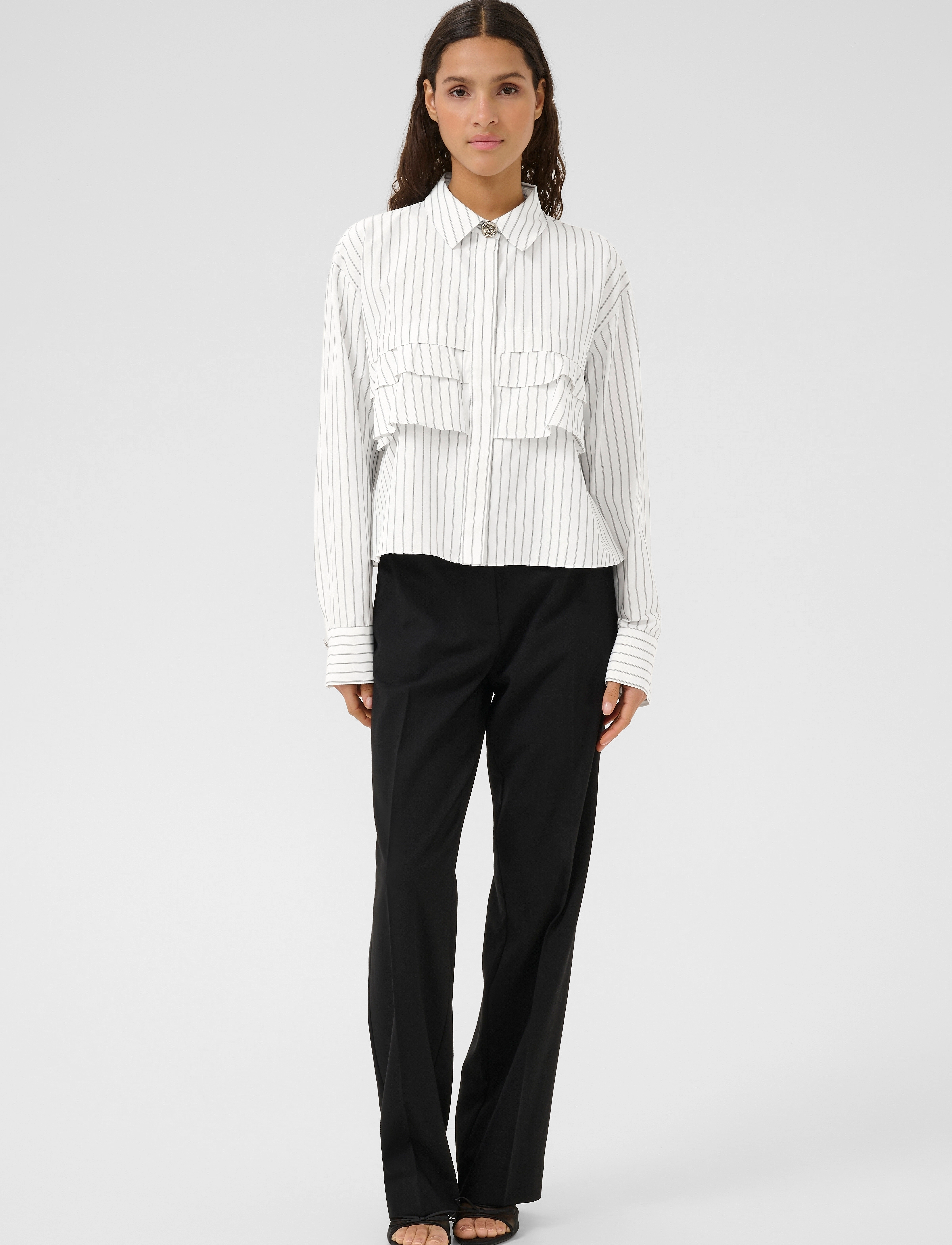 Karen By Simonsen - KBUda Nilla Shirt - krekli ar garām piedurknēm - bright white - 3