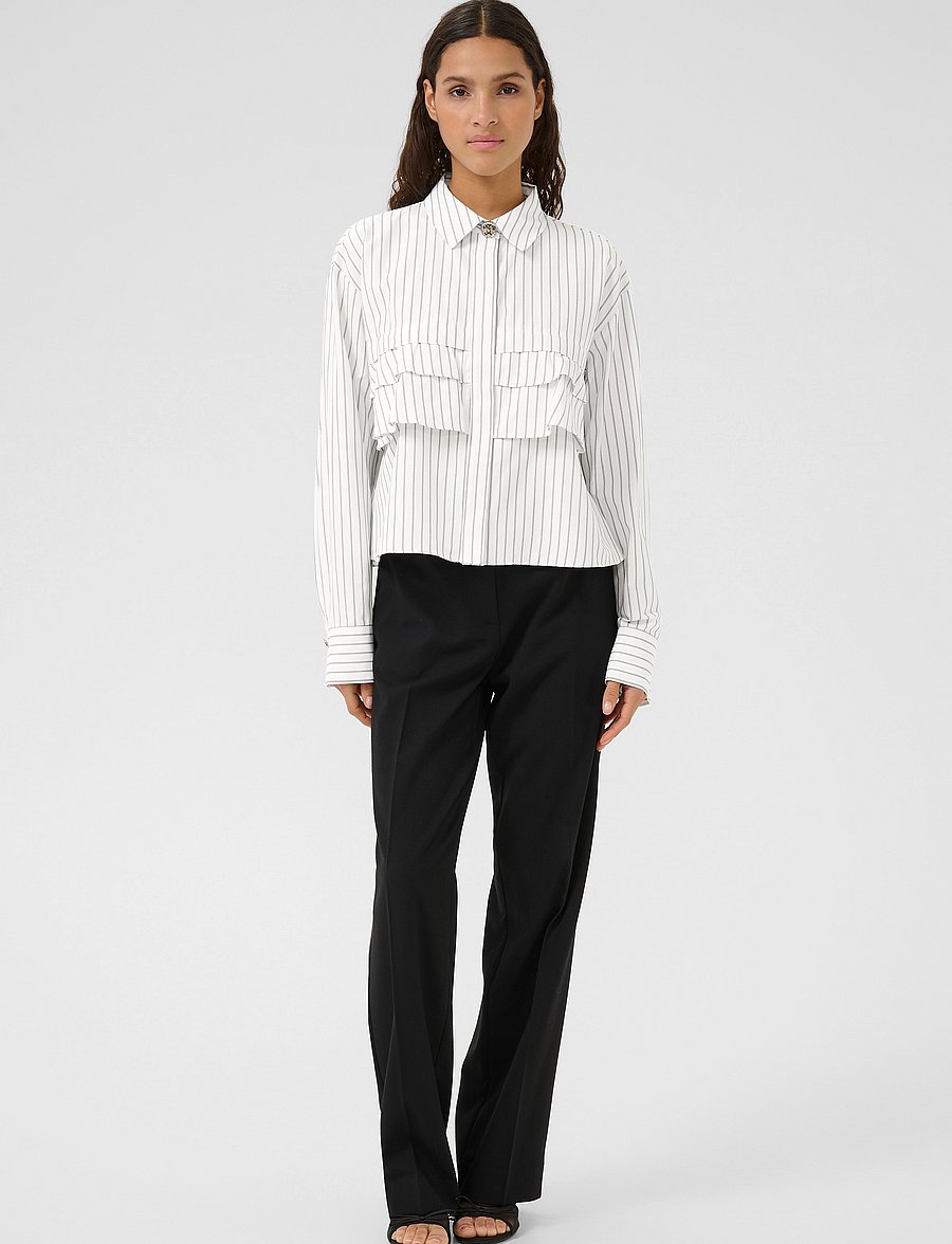 Karen By Simonsen - KBUda Nilla Shirt - krekli ar garām piedurknēm - bright white - 3