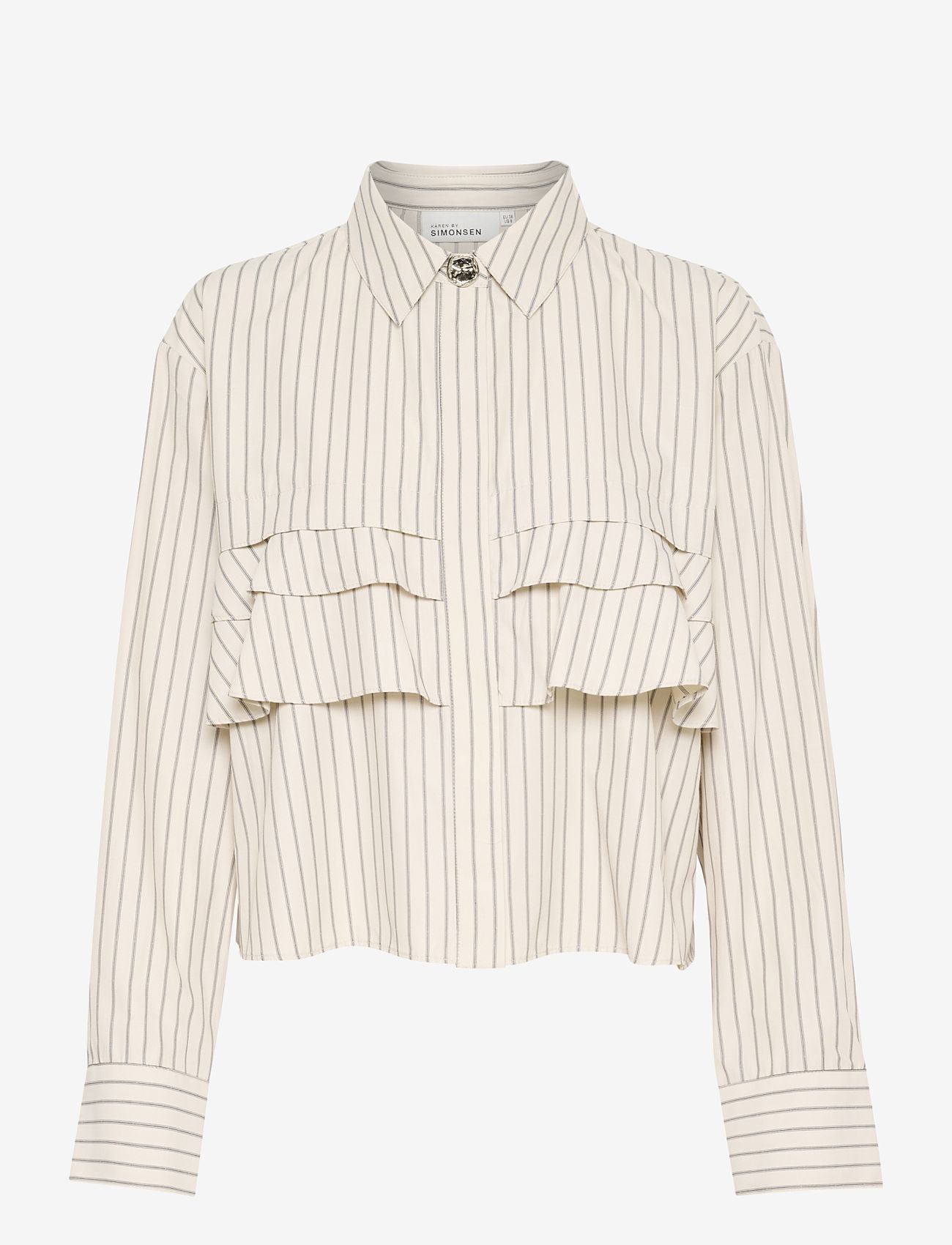 Karen By Simonsen - KBUda Nilla Shirt - long-sleeved shirts - simply taupe - 1