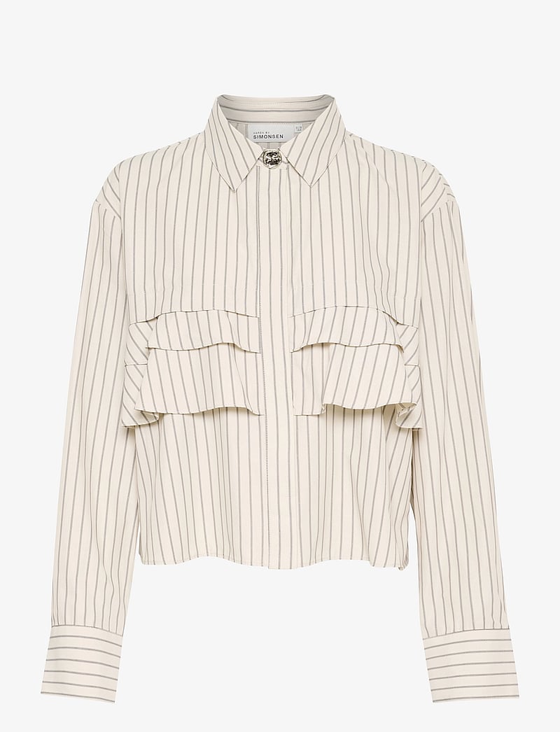 Karen By Simonsen - KBUda Nilla Shirt - long-sleeved shirts - simply taupe - 1