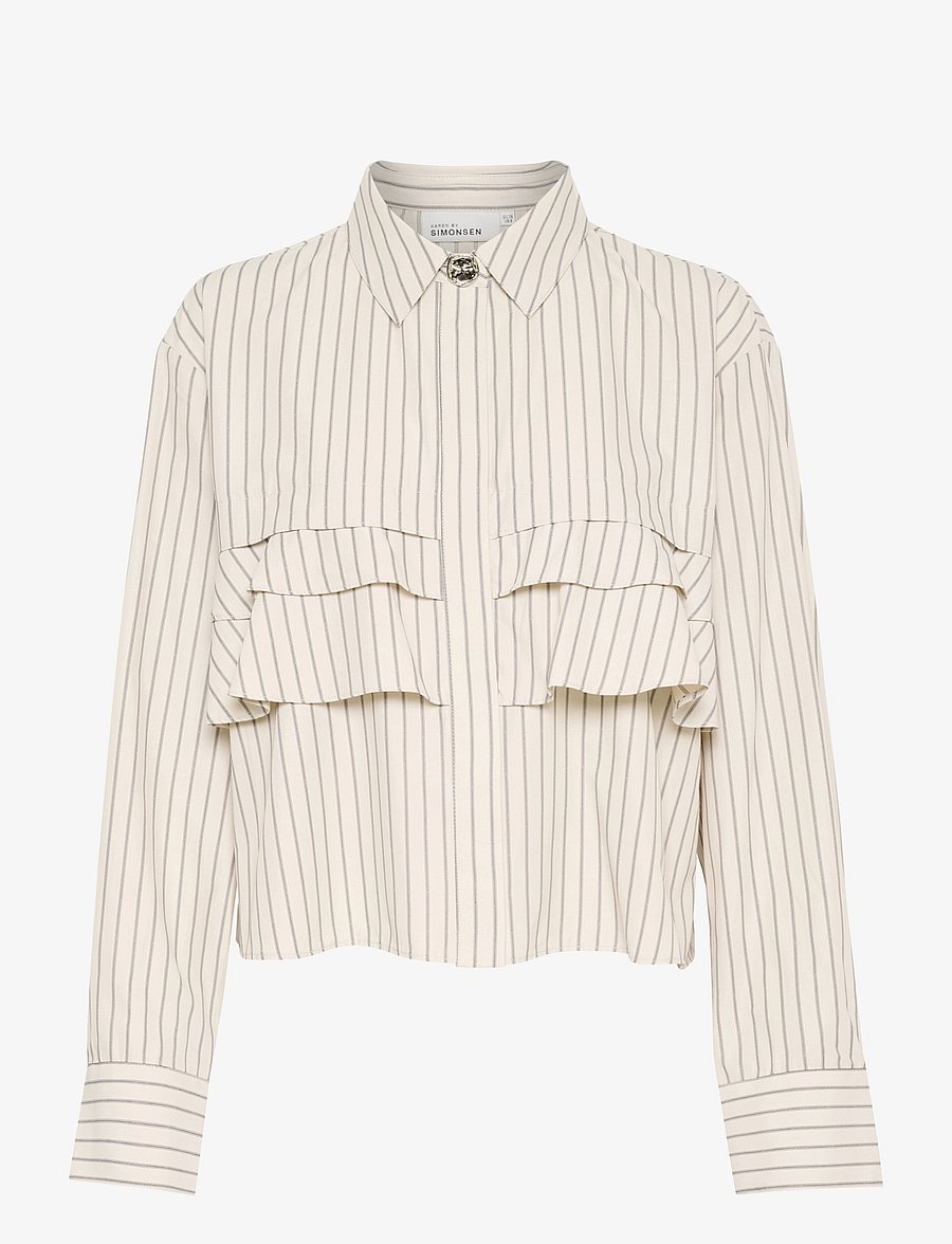 Karen By Simonsen - KBUda Nilla Shirt - långärmade skjortor - simply taupe - 1