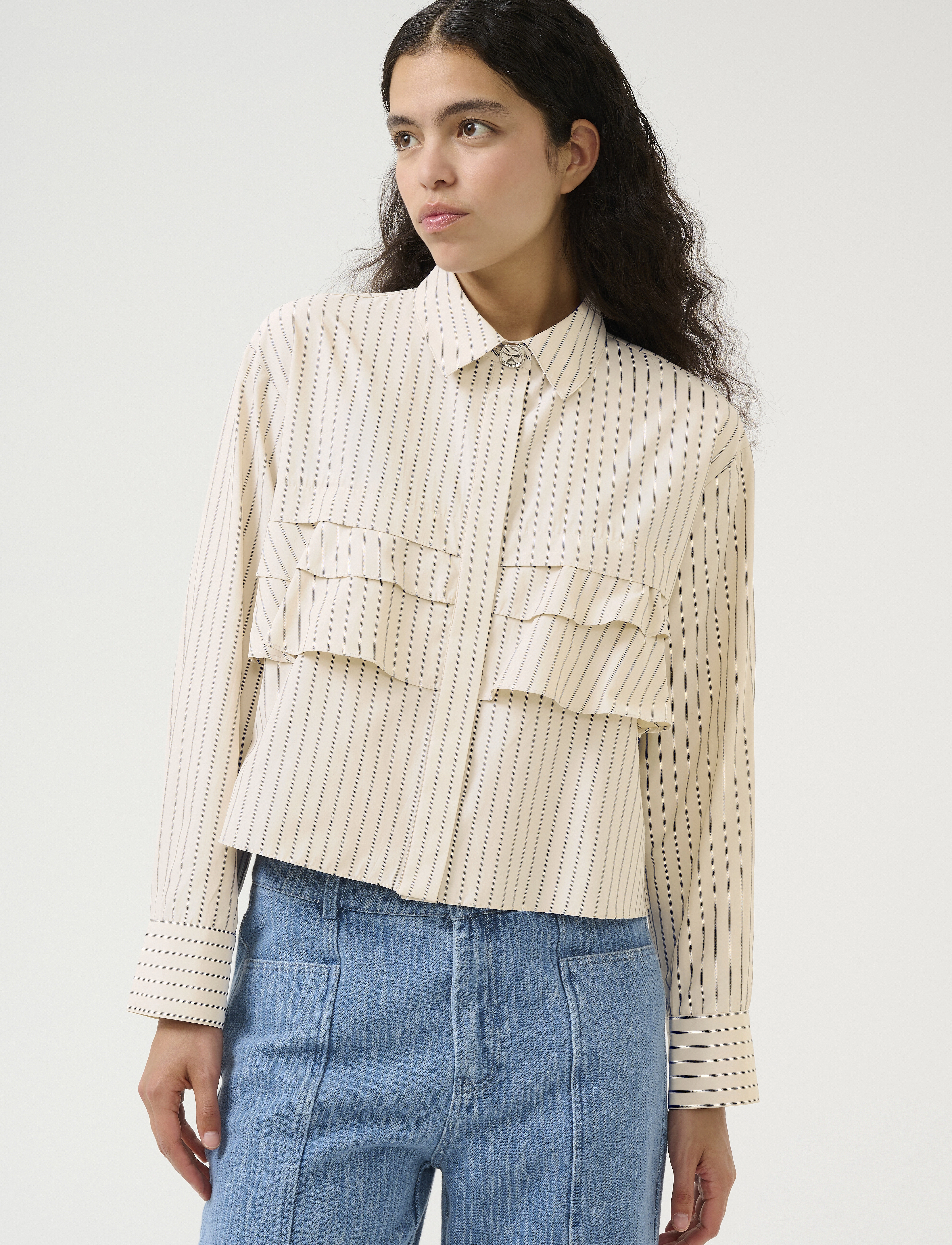 Karen By Simonsen KBUda Nilla Shirt - Hemden - SIMPLY TAUPE / cream
