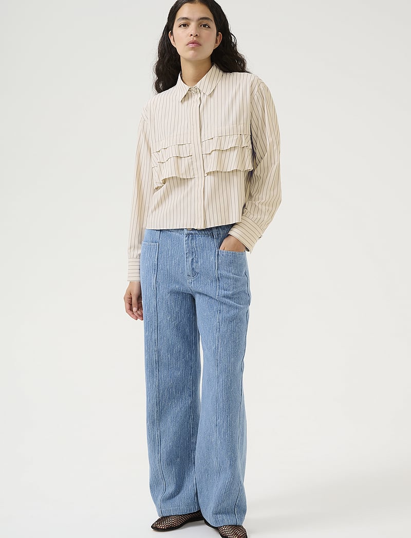 Karen By Simonsen - KBUda Nilla Shirt - long-sleeved shirts - simply taupe - 3