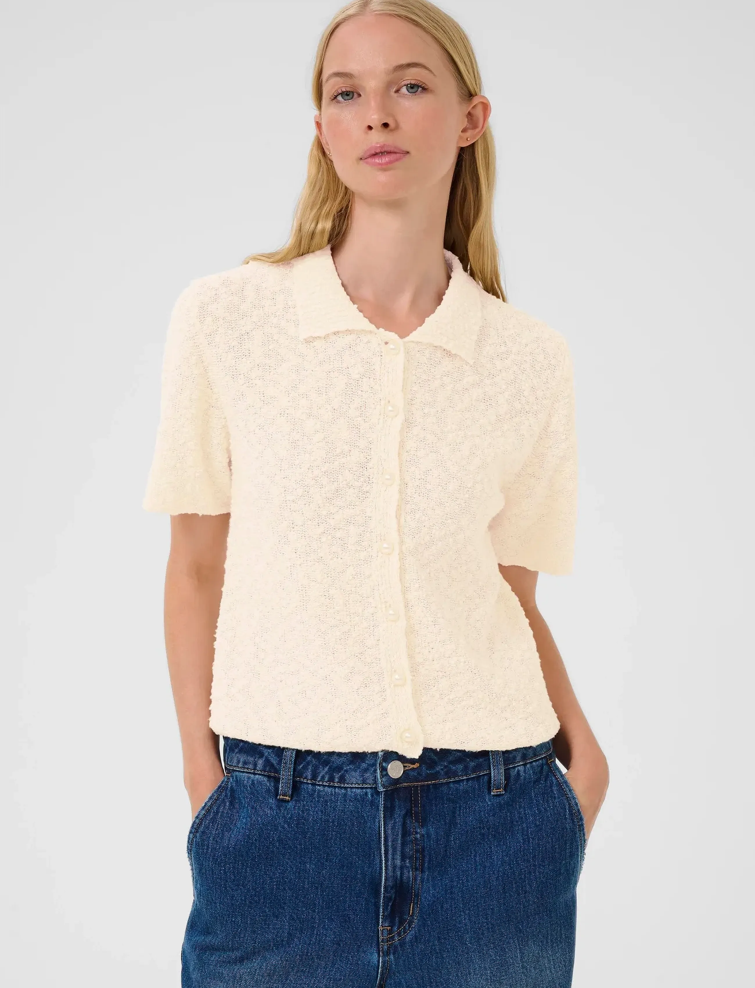 Karen By Simonsen Kbunice Cardigan, XS, Yellow, Strik > Cardigans, Dame