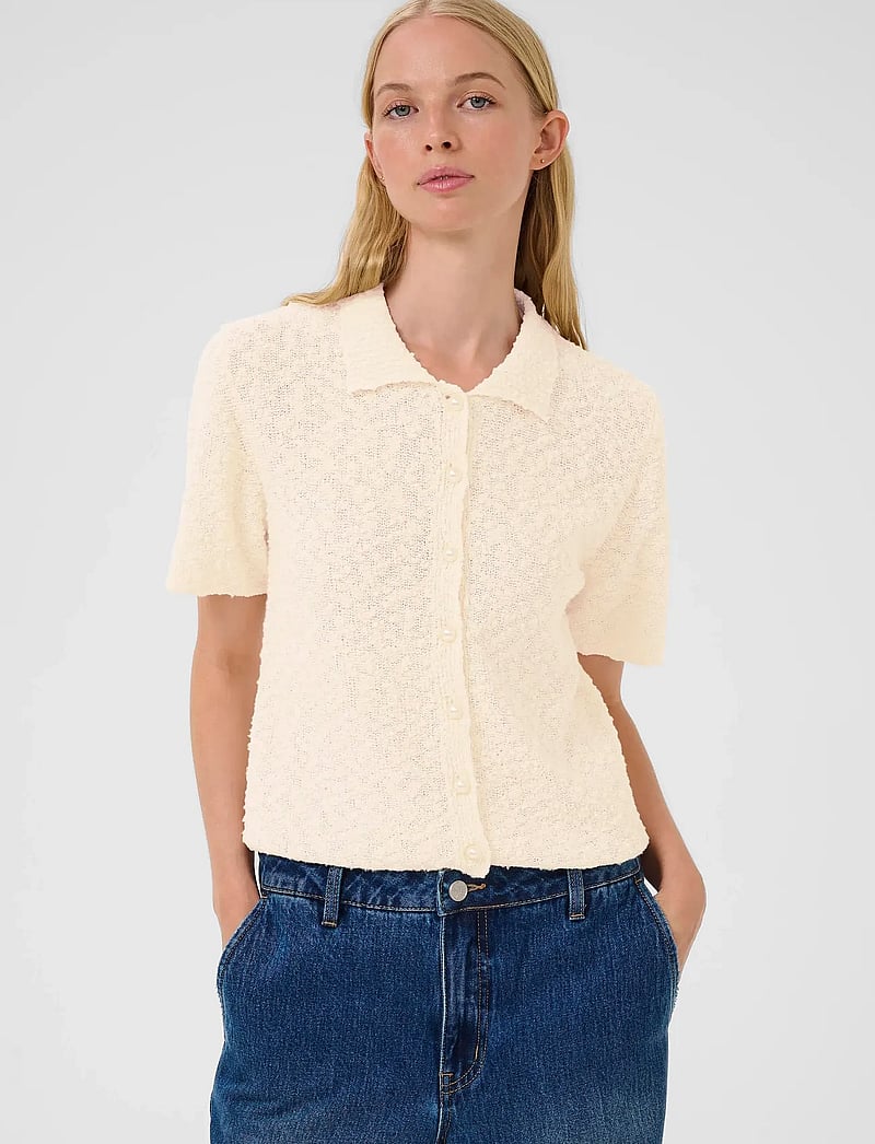 Karen By Simonsen - KBUnice Cardigan - cardigans - egret - 0