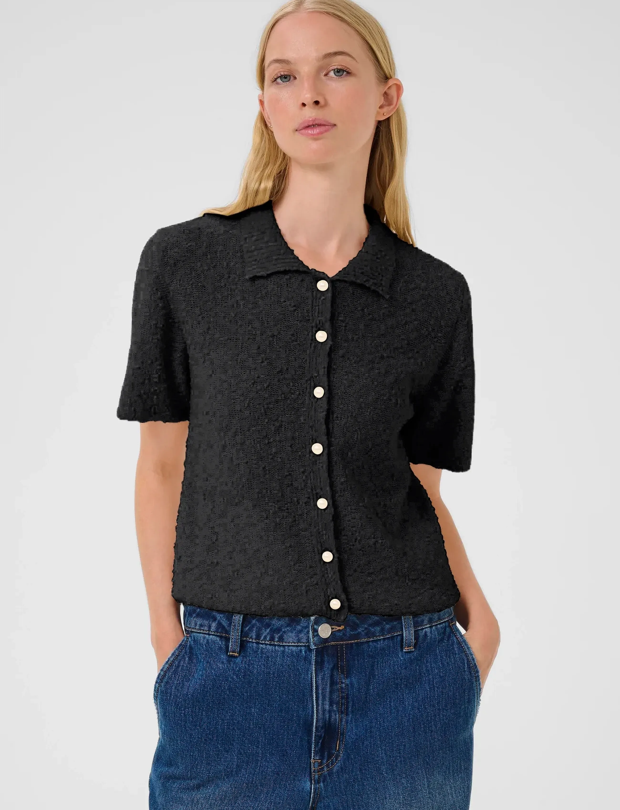 Karen By Simonsen Kbunice Cardigan, XS, Black, Strik > Cardigans, Dame