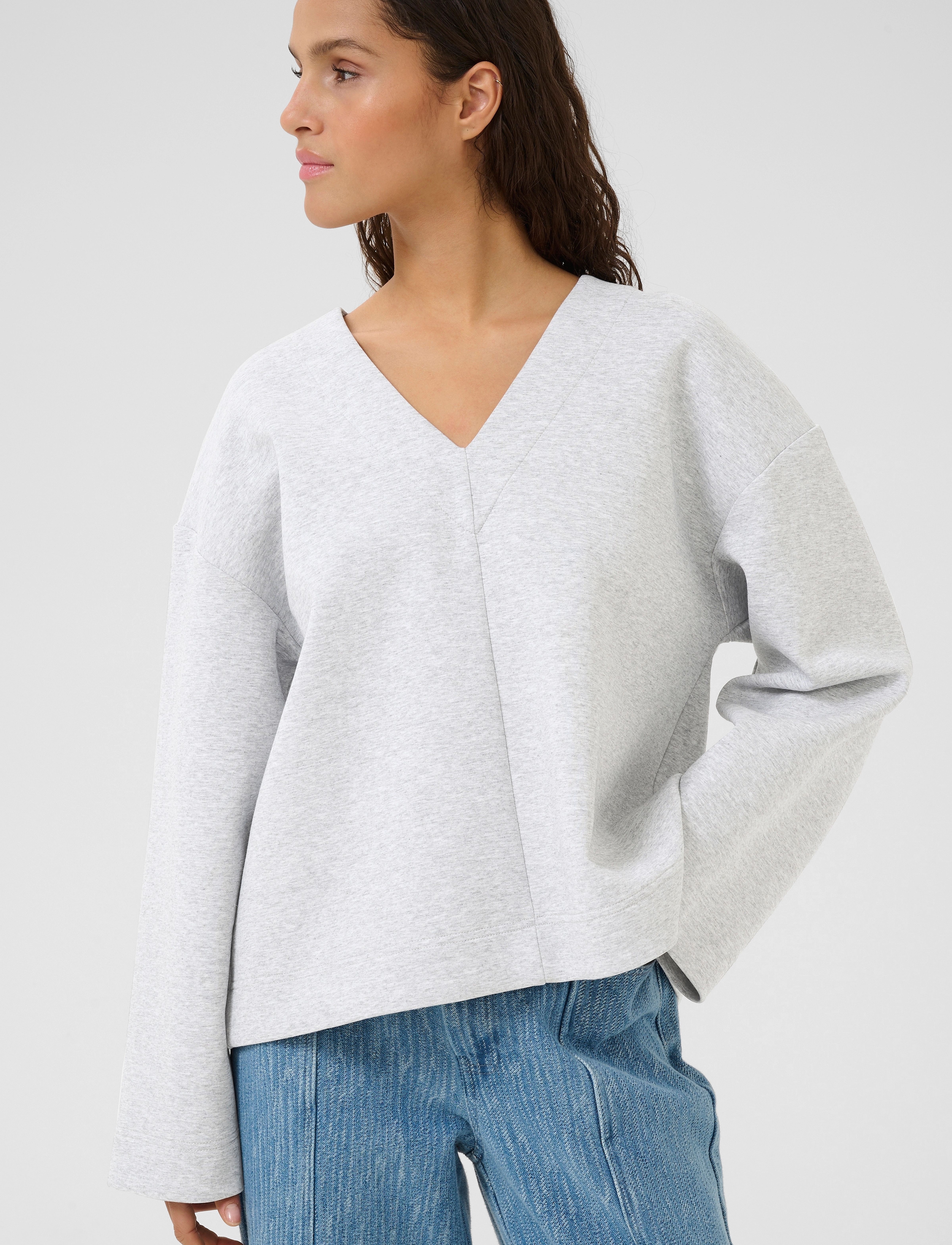 Karen By Simonsen Kburselina Sweat Blouse, L, Knitwear, Grau - Jumpers, Frauen