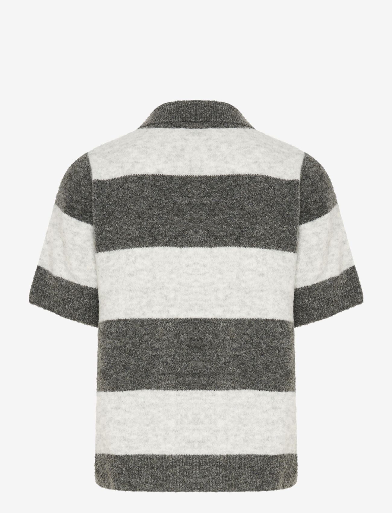Karen By Simonsen - KBNoabelle Polo Short Sleeve - striktrøjer - grey melange - 2
