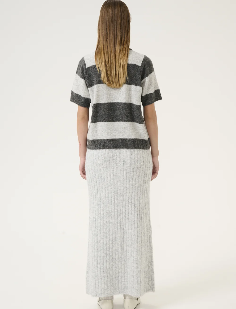 Karen By Simonsen - KBNoabelle Polo Short Sleeve - pullover - grey melange - 4