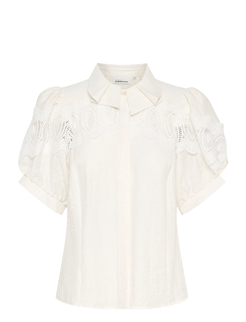 Karen By Simonsen - KBUrith Frosty Blouse - blouses à manches courtes - egret - 1