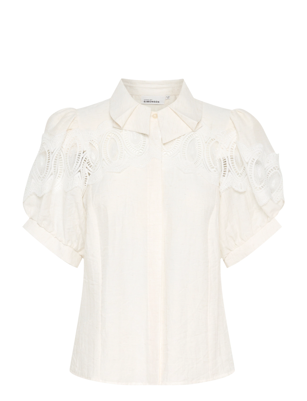 Karen By Simonsen - KBUrith Frosty Blouse - lyhythihaiset puserot - egret - 1