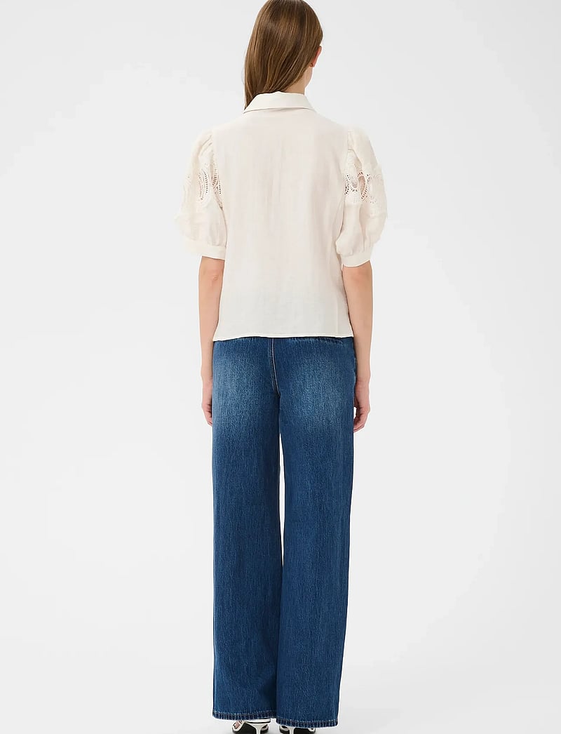 Karen By Simonsen - KBUrith Frosty Blouse - blouses à manches courtes - egret - 4