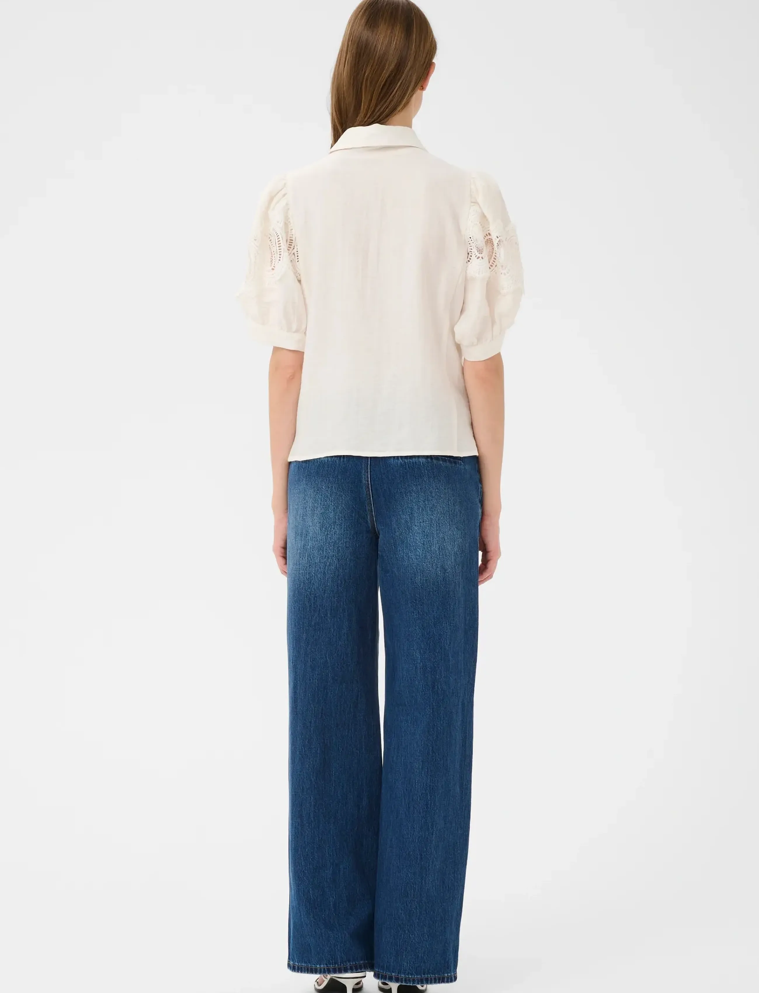 Karen By Simonsen - KBUrith Frosty Blouse - lyhythihaiset puserot - egret - 4