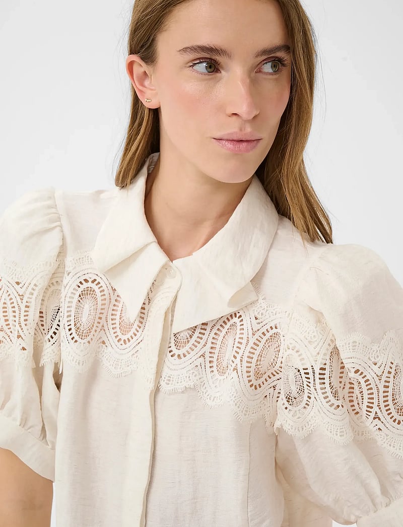 Karen By Simonsen - KBUrith Frosty Blouse - blouses à manches courtes - egret - 5