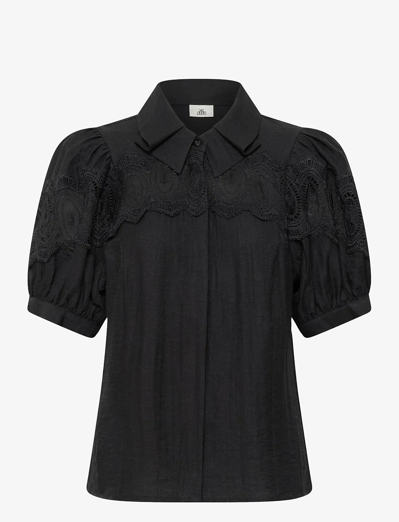 Karen By Simonsen - KBUrith Frosty Blouse - kortærmede bluser - meteorite - 1
