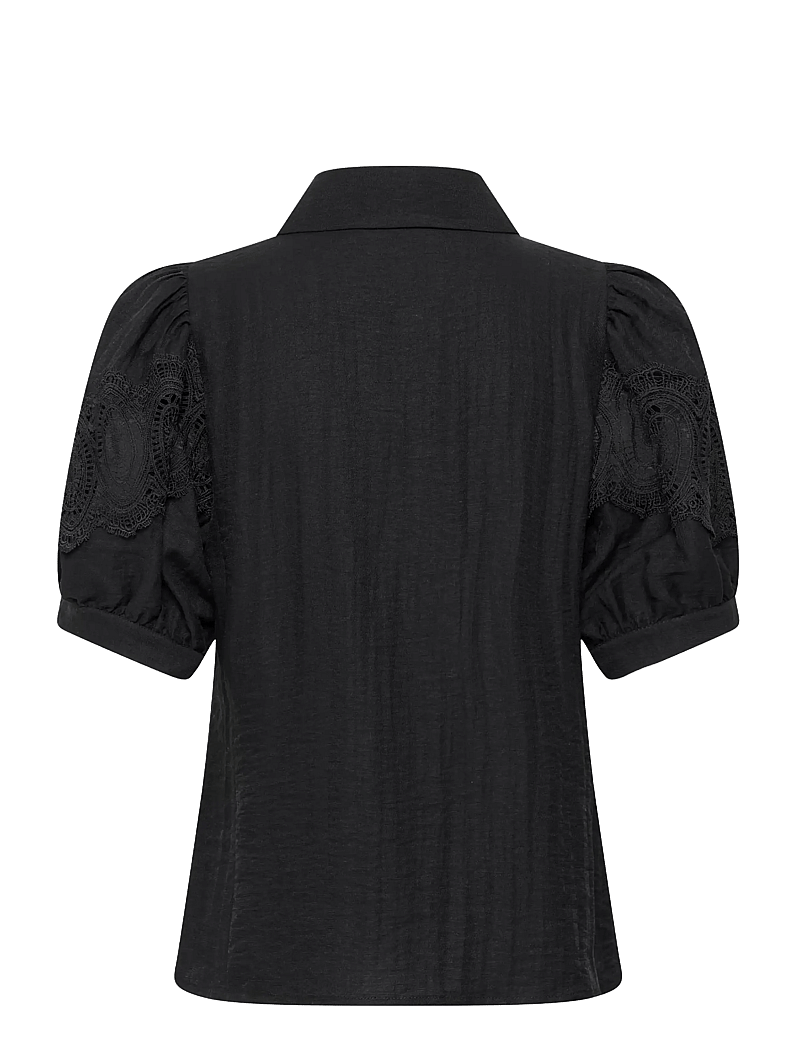 Karen By Simonsen - KBUrith Frosty Blouse - kurzämlige blusen - meteorite - 2