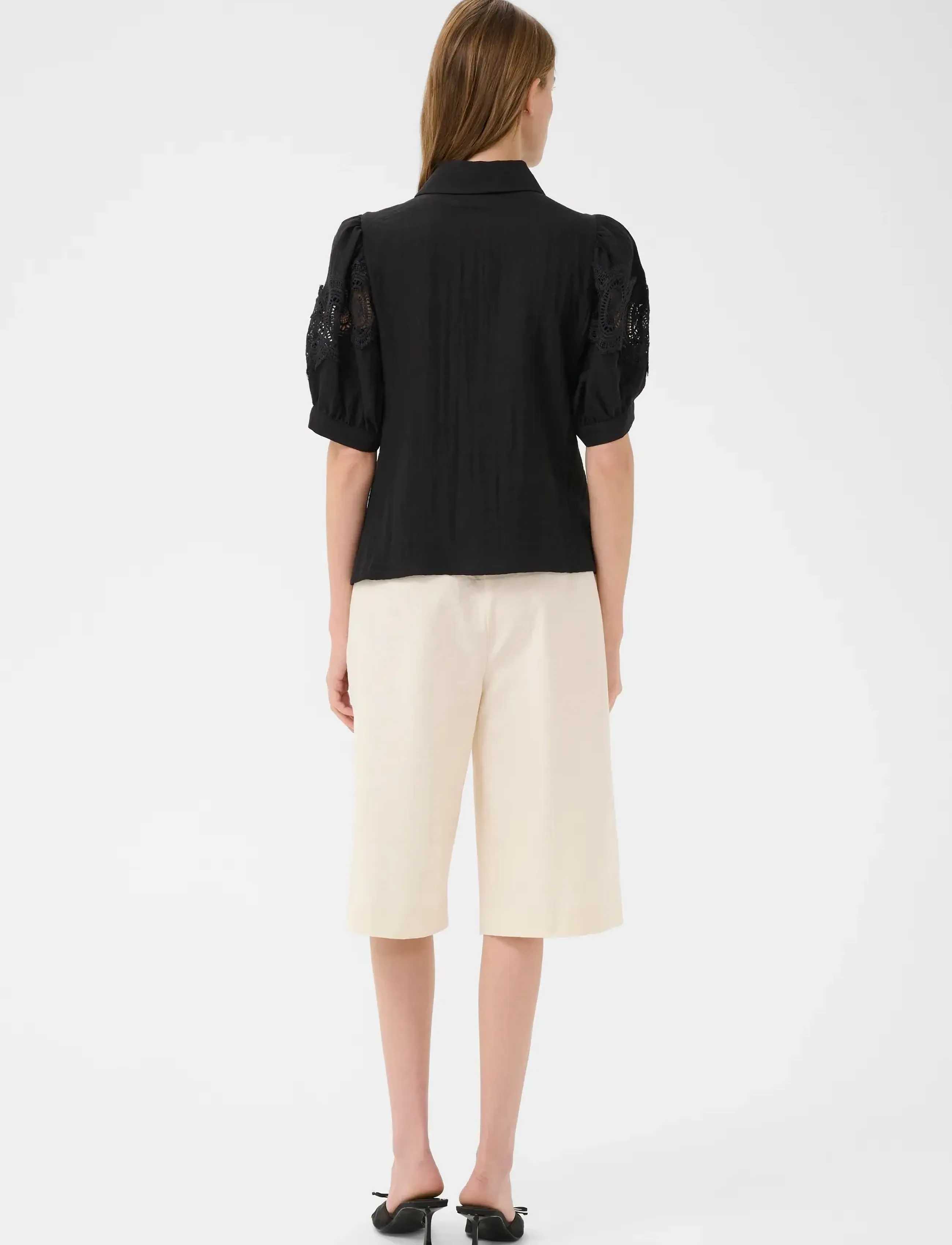 Karen By Simonsen - KBUrith Frosty Blouse - kortærmede bluser - meteorite - 4
