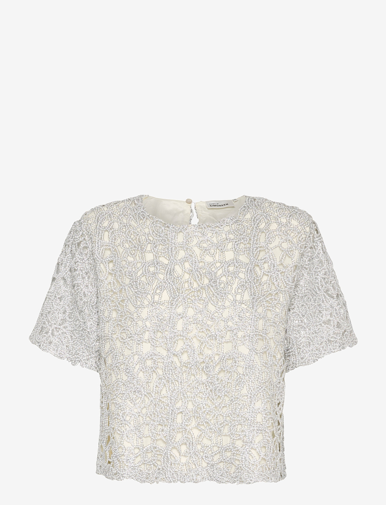 Karen By Simonsen - KBUndina Top - kurzämlige blusen - silver - 1