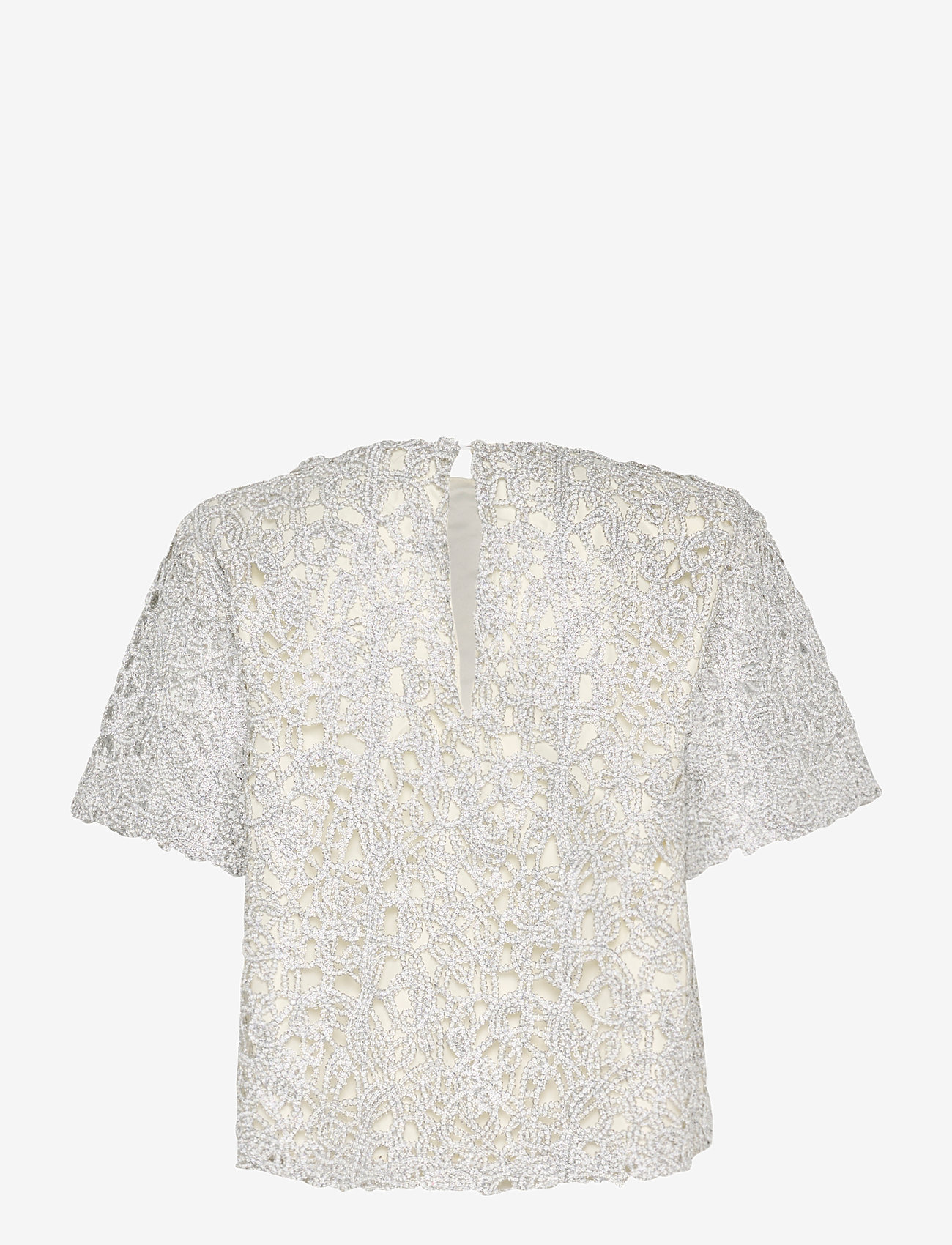 Karen By Simonsen - KBUndina Top - kurzämlige blusen - silver - 2