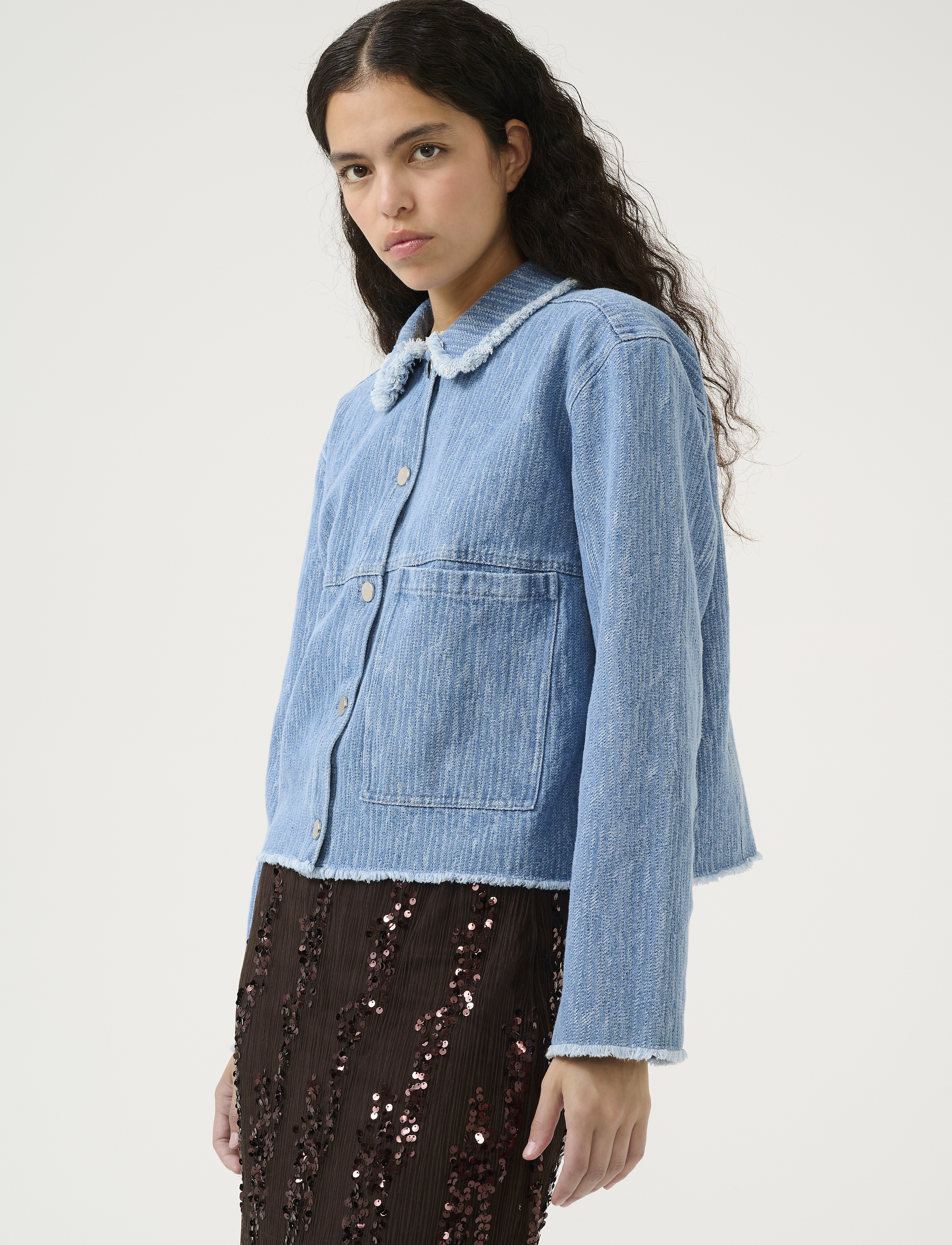 Karen By Simonsen Kburbana Shirt, 32, Shirts, Blau - Long-sleeved, Frauen