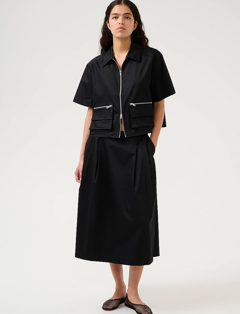 Karen By Simonsen - KBUshi Skirt - midiseelikud - meteorite - 3